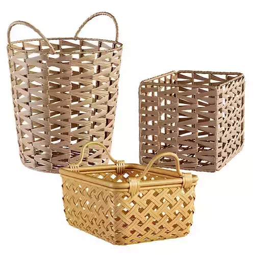 Ikea Insvep baskets set 3D model