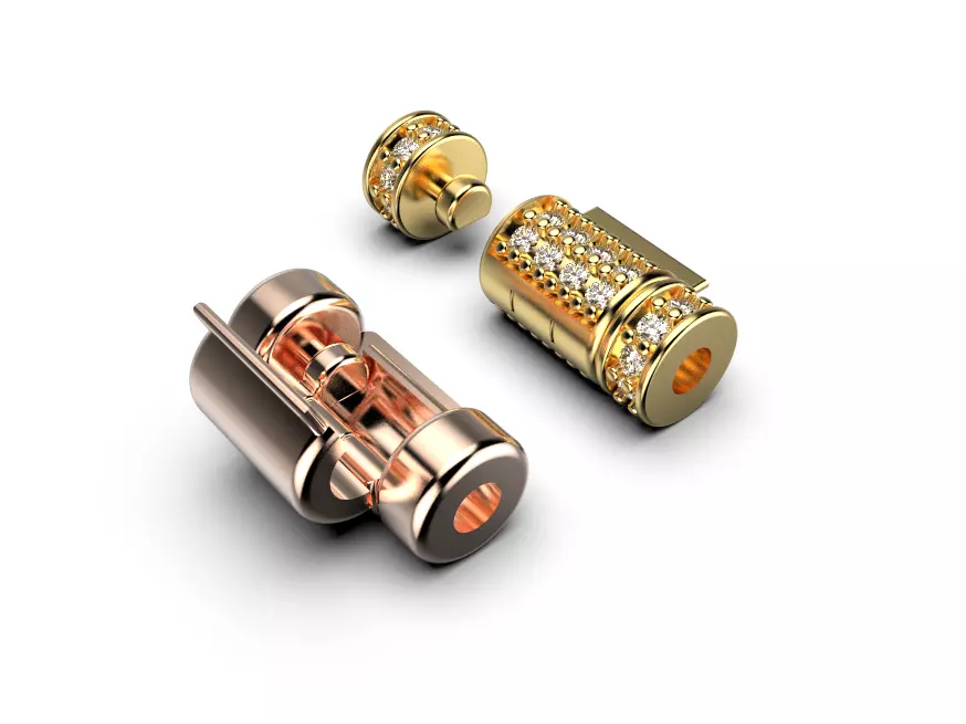 Round clasp for bracelet 3D print model