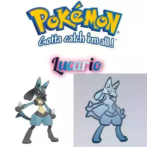 Amazing Pokemon Lucario Cookie Cutter Stamp Cake Decorating 