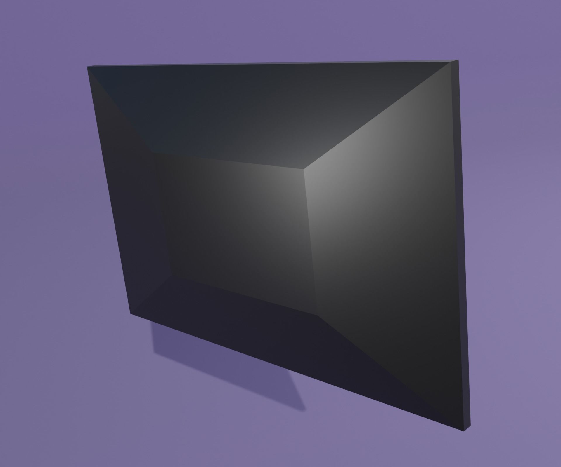 Simple low-poly TV Free low-poly 3D model_2