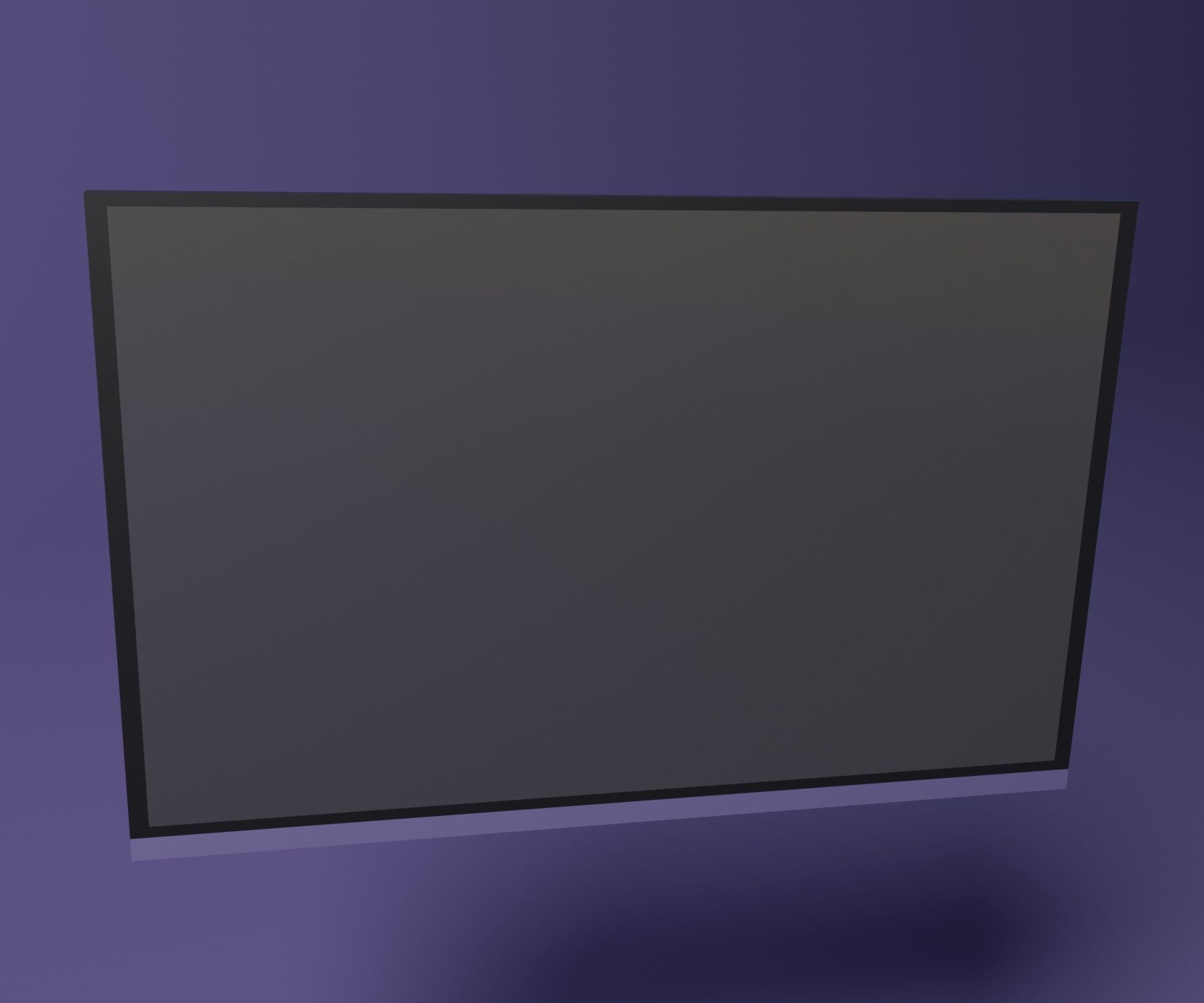 Simple low-poly TV Free low-poly 3D model_1