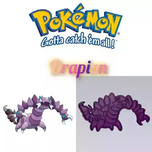Amazing Pokemon Dropion Cookie Cutter Stamp Cake Decorating  3D model