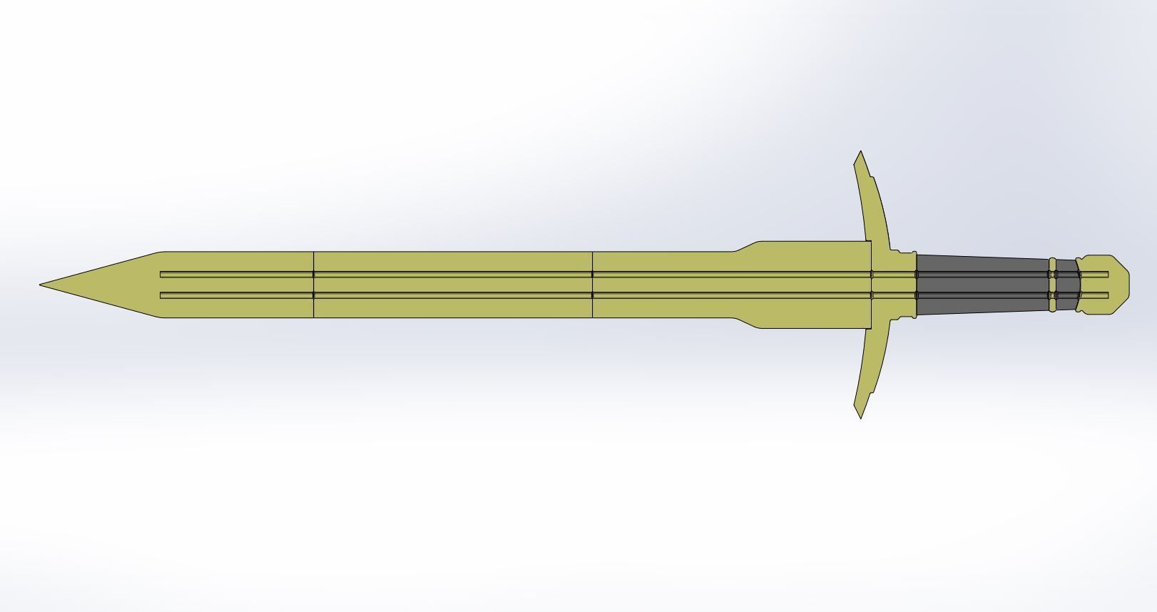 Golden Sword of Kid Loki from Loki TV series 3D print model_30