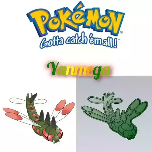 Amazing Pokemon Yanmega Cookie Cutter Stamp Cake Decorating 