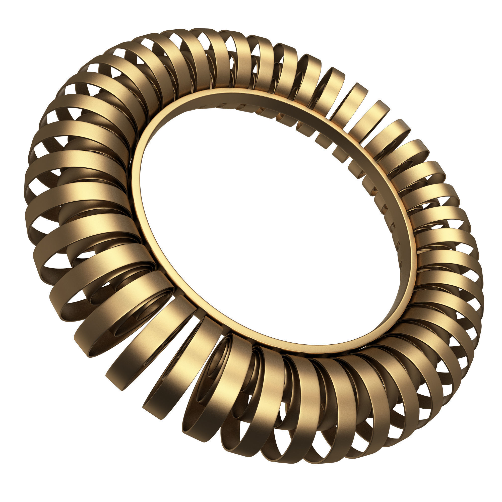 Wire Wheel Wall Mirror Low-poly 3D model_1