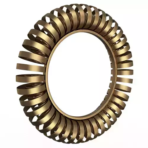 Wire Wheel Wall Mirror