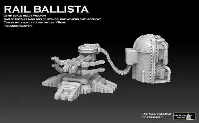 Rail Gun Ballista 3D print model
