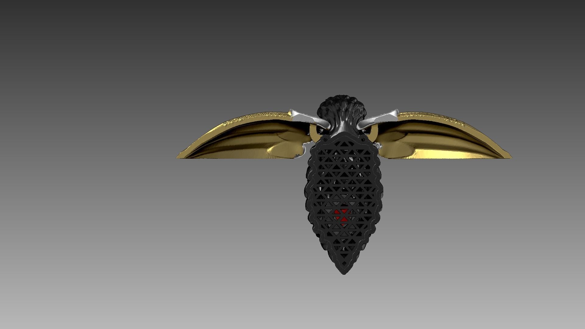 Eagle Pendant movable wings 3D print model_2