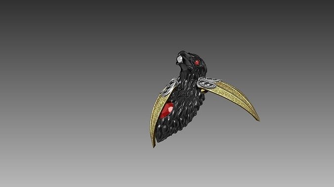 Eagle Pendant movable wings 3D print model