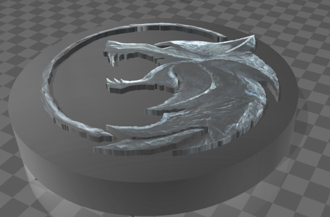 LOGO THE WITCHER 3D print model_2