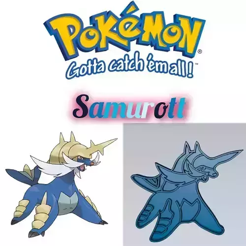 Amazing Pokemon Samurott Cookie Cutter Stamp Cake Decorating 