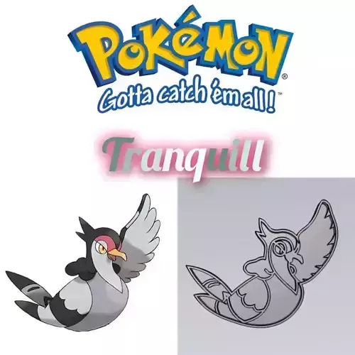 Amazing Pokemon Tranquill Cookie Cutter Stamp Cake Decorating 