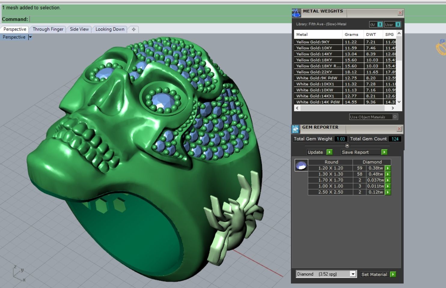 Skull and spider ring 3D print model_7