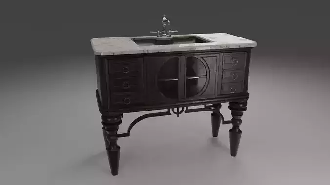 victorian art style sink