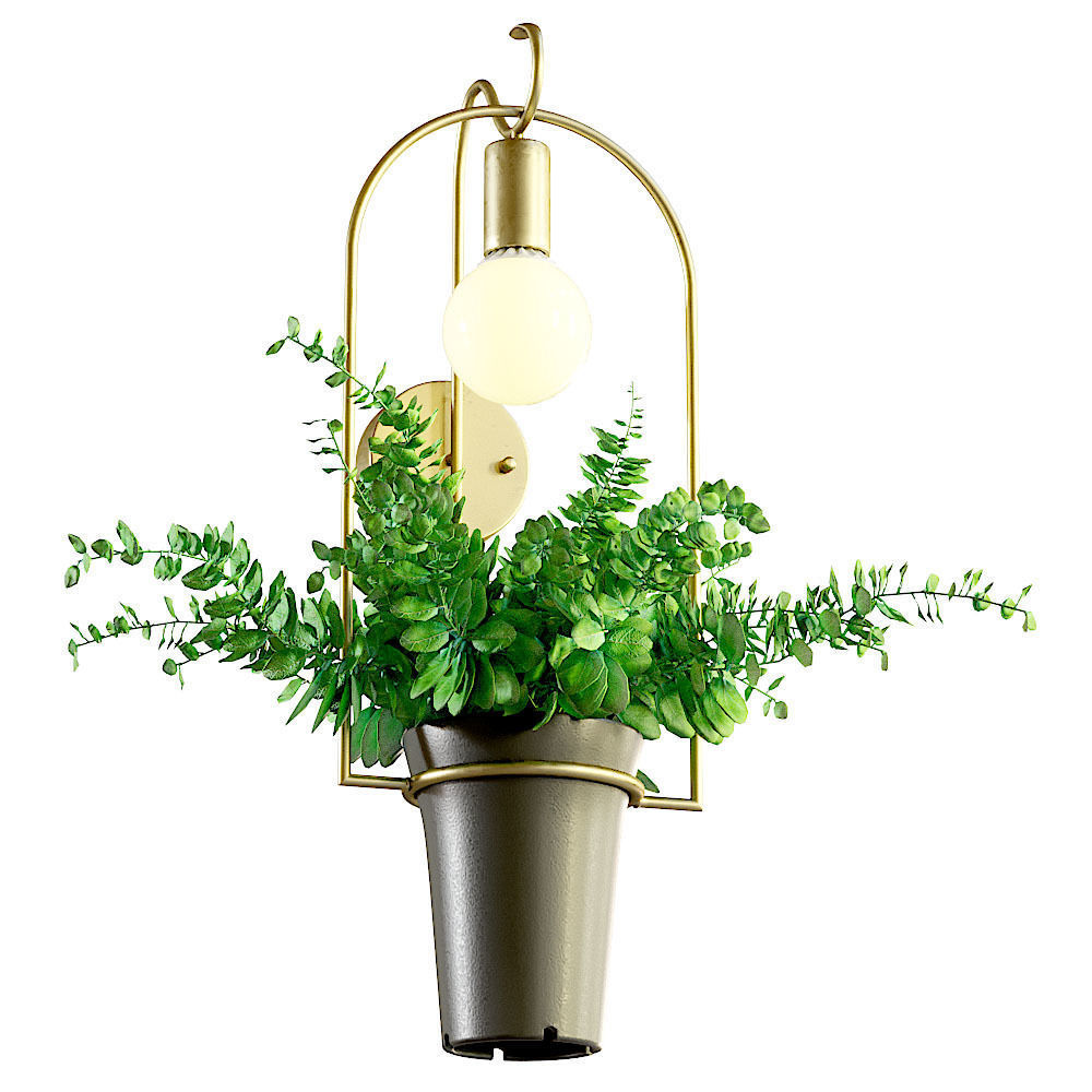 Warmlydecor Brielle modern nordic planter wall lamp 3D model_1