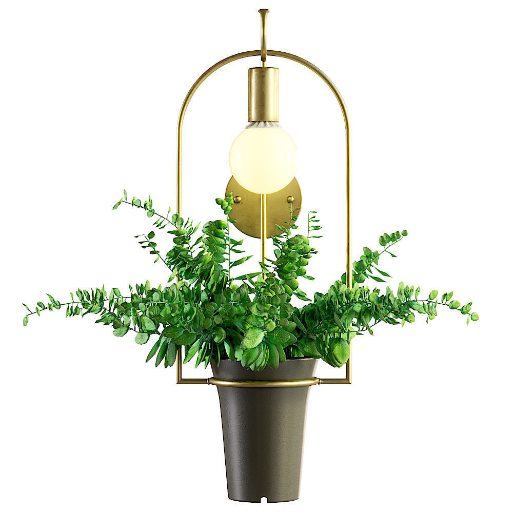 Warmlydecor Brielle modern nordic planter wall lamp 3D model_3