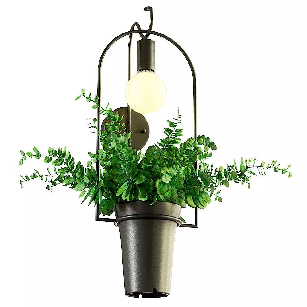 Warmlydecor Brielle modern nordic planter wall lamp 3D model_0