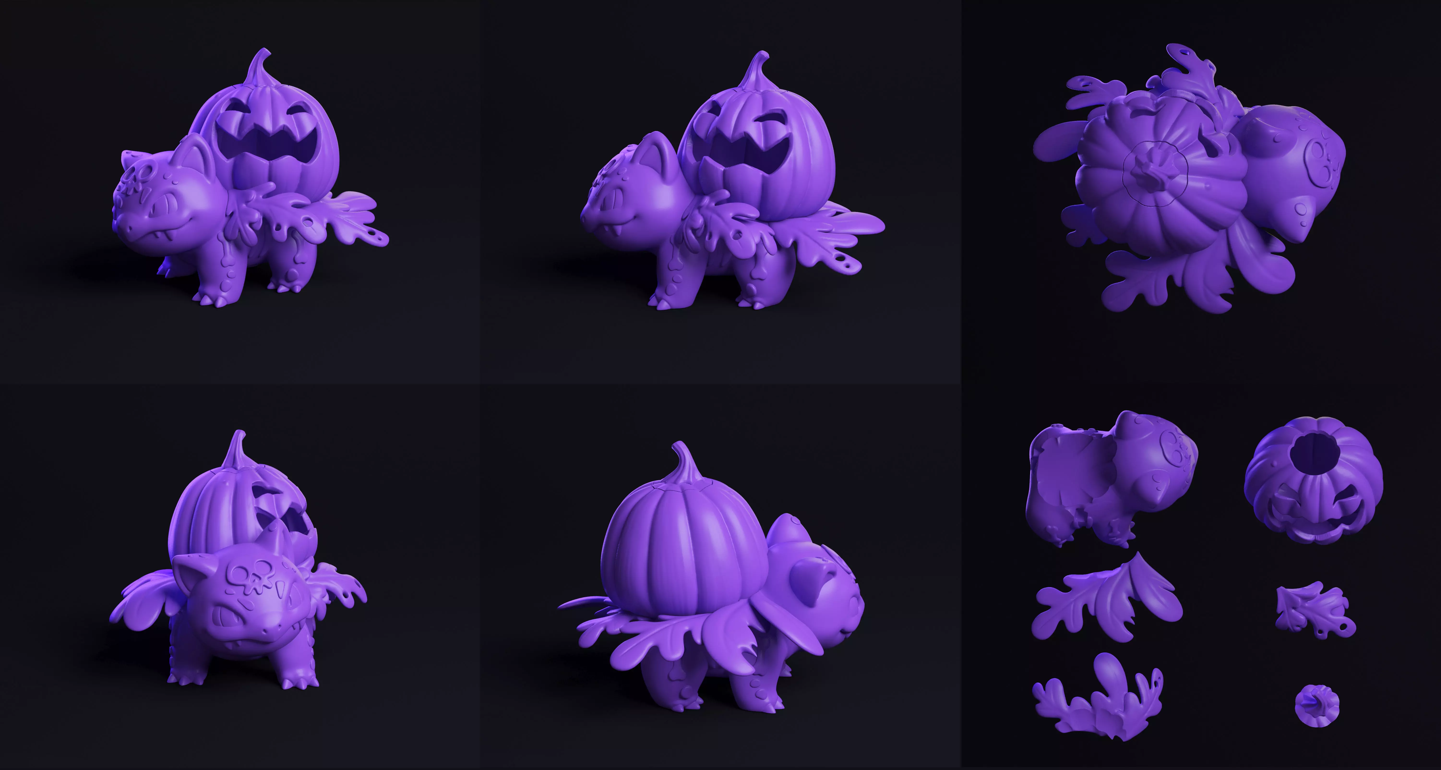 Bulbasaur Ivysaur Halloween  3D print model_0