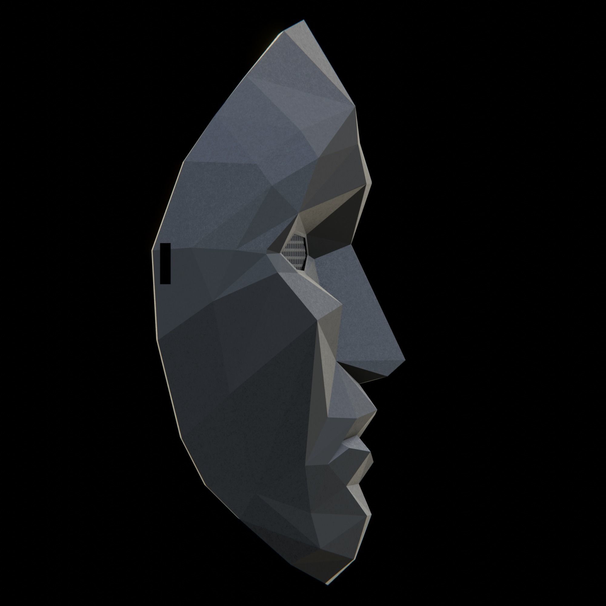 Squid Game Frontman Mask Low-poly 3D model_1