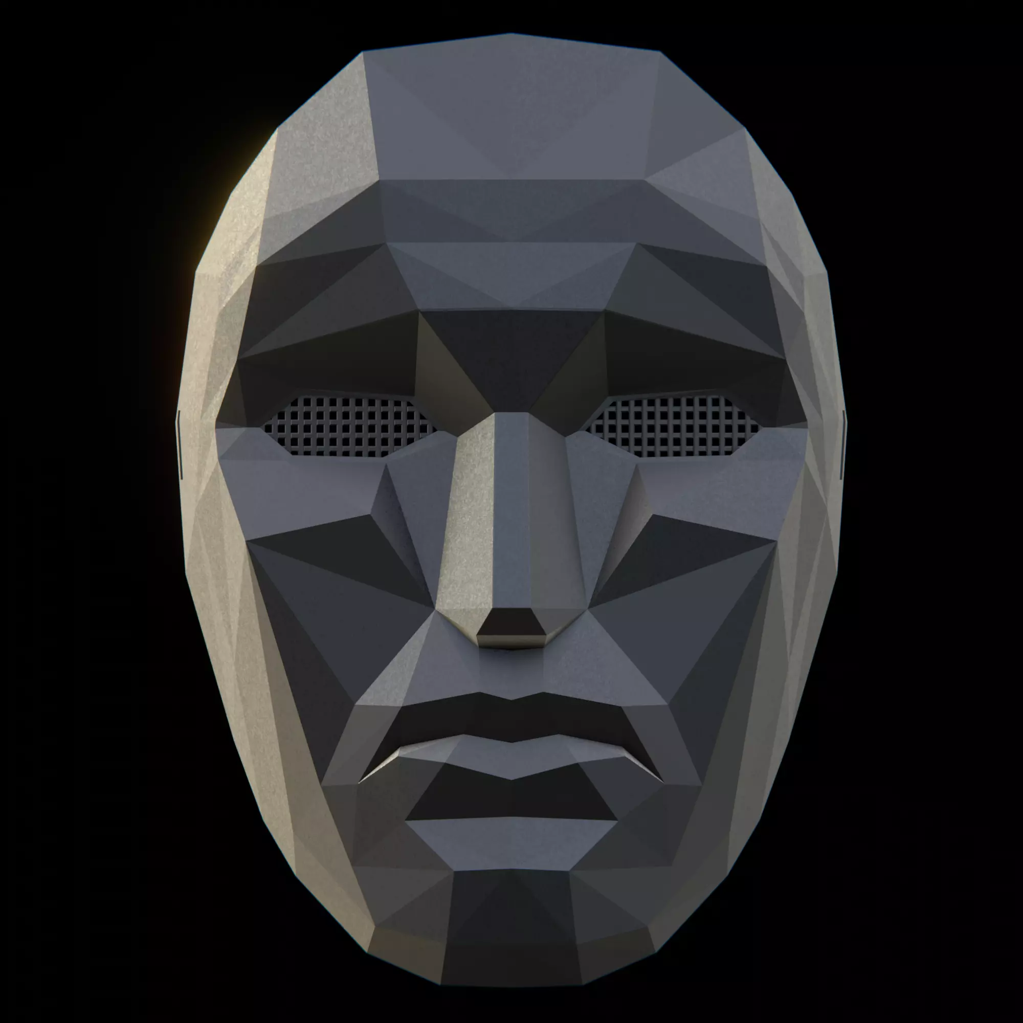 Squid Game Frontman Mask Low-poly 3D model_0
