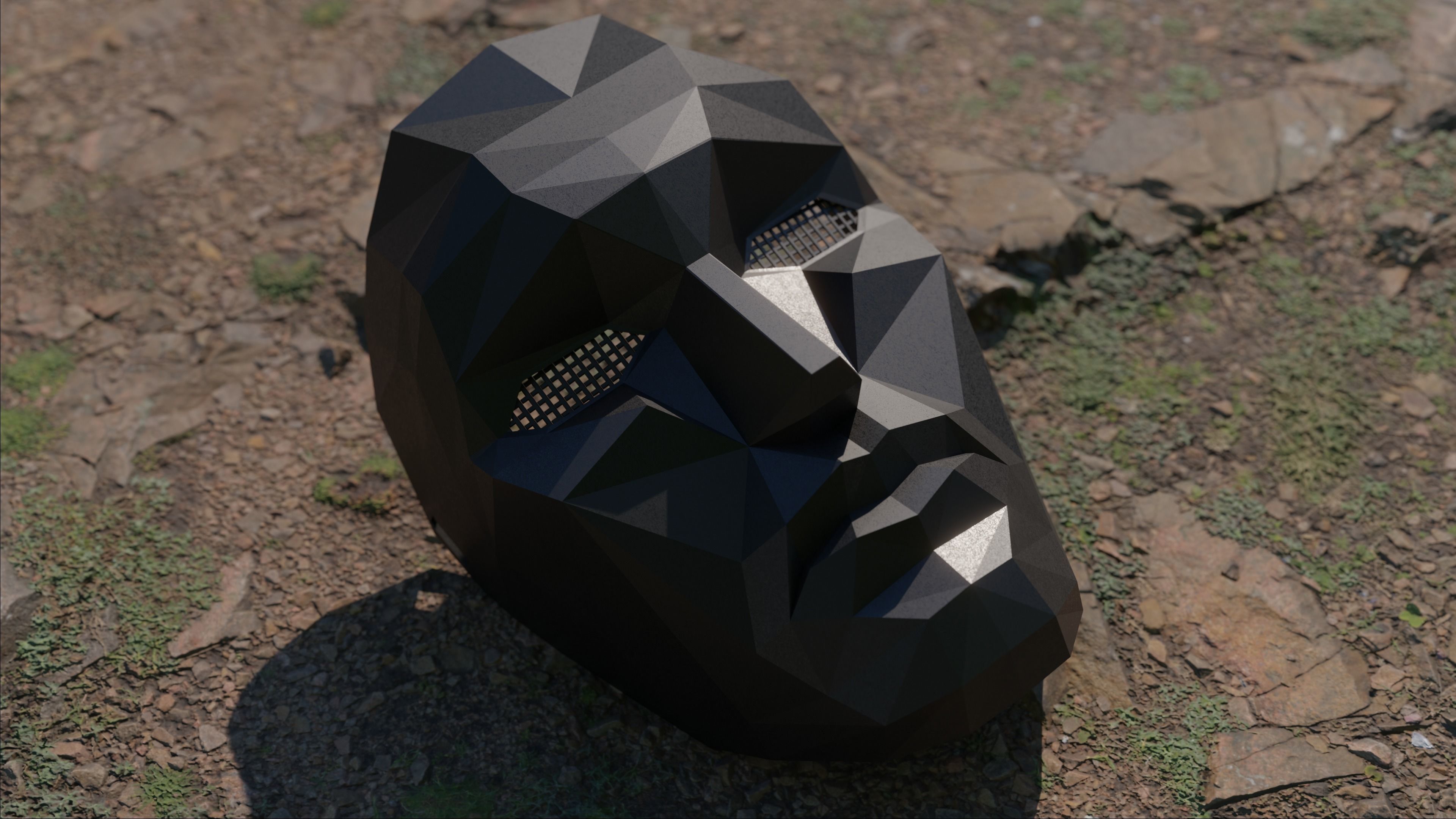 Squid Game Frontman Mask Low-poly 3D model_2