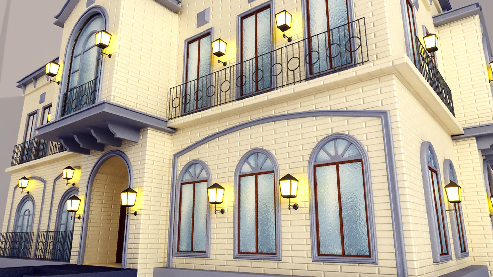 Two Houses  3D model_7
