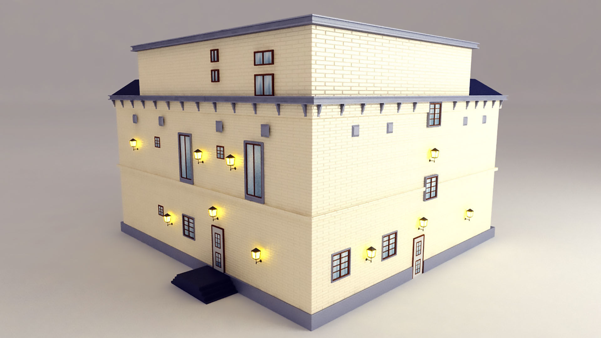 Two Houses  3D model_5