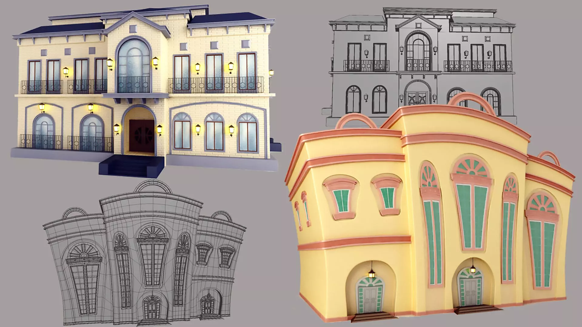 Two Houses  3D model_0