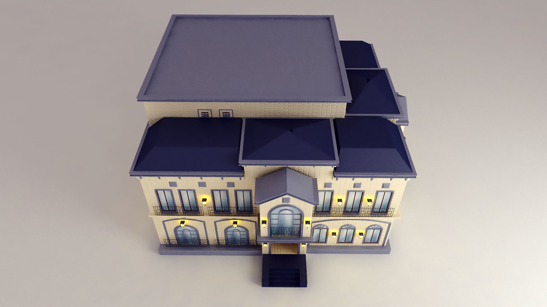 Two Houses  3D model_6