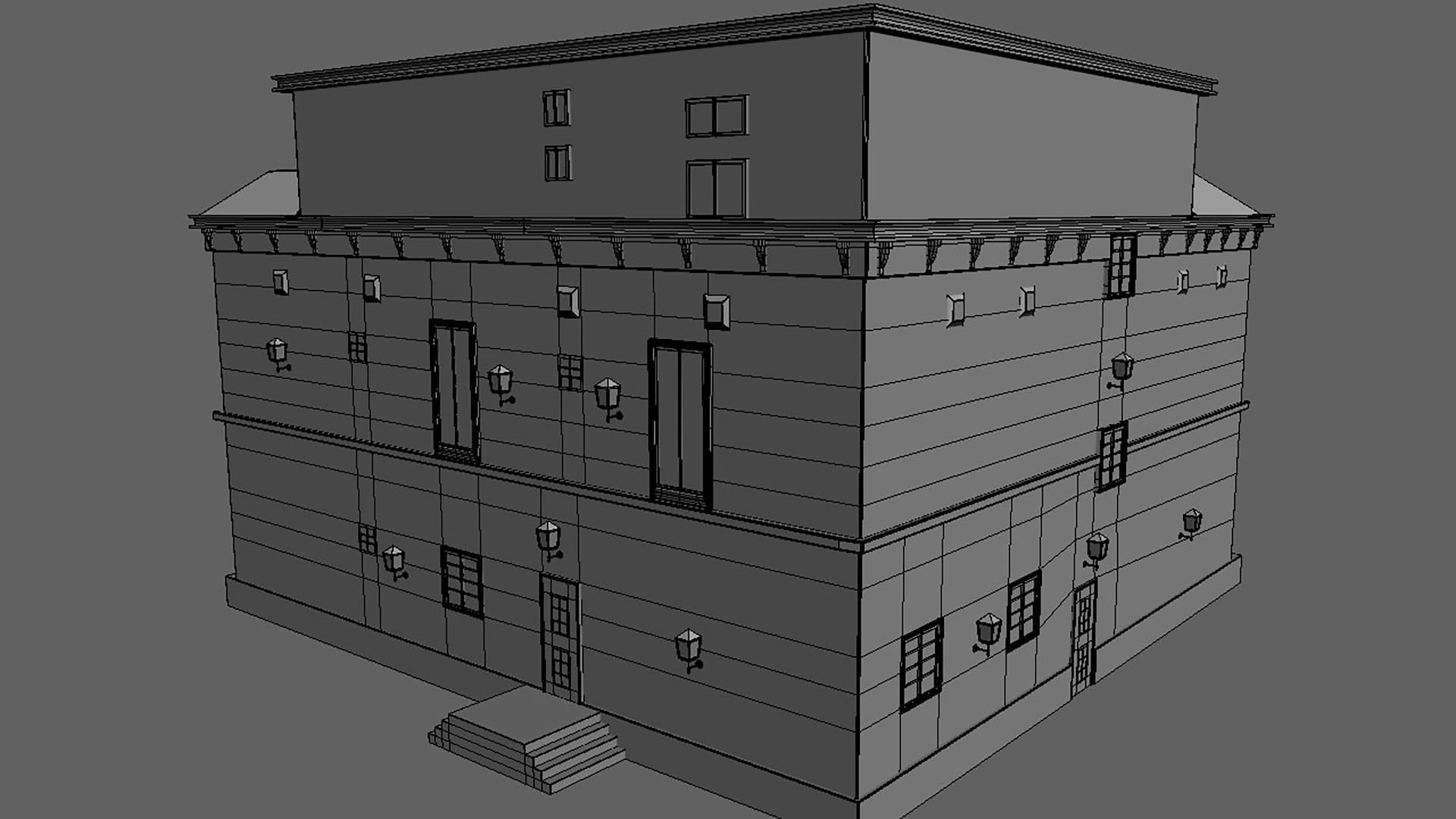 Two Houses  3D model_11