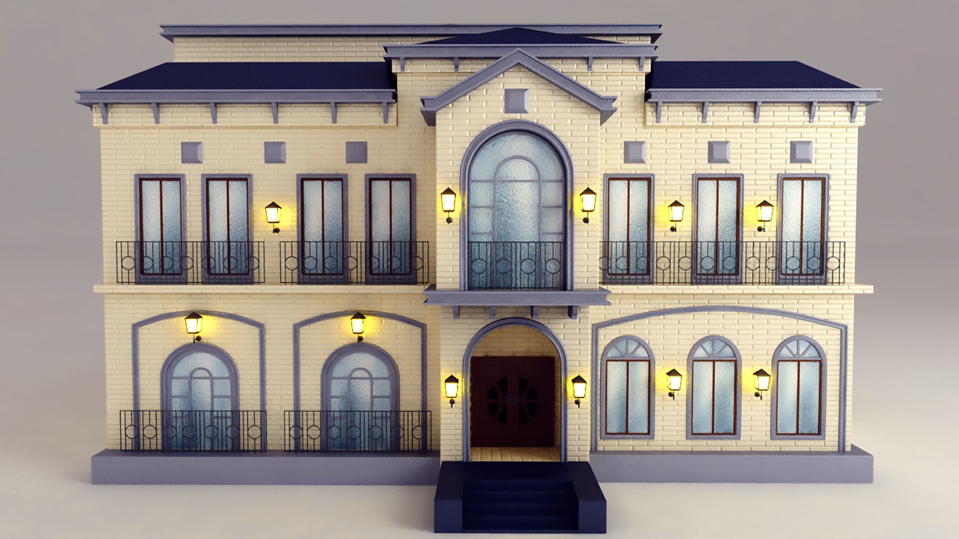 Two Houses  3D model_4