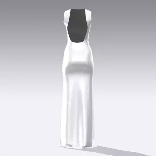 DRESS WHITE SATIN FASHION STYLE LOOK