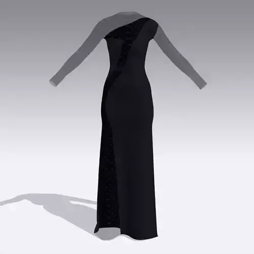 DRESS ONE SHOULDER  ELEGANT LONG DRESS