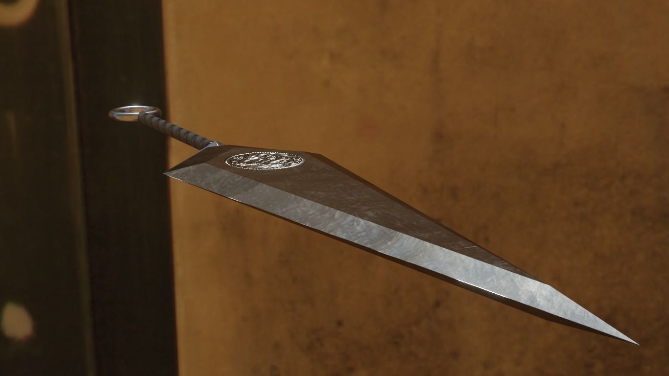 Ninja Kunai Low-poly 3D model_18