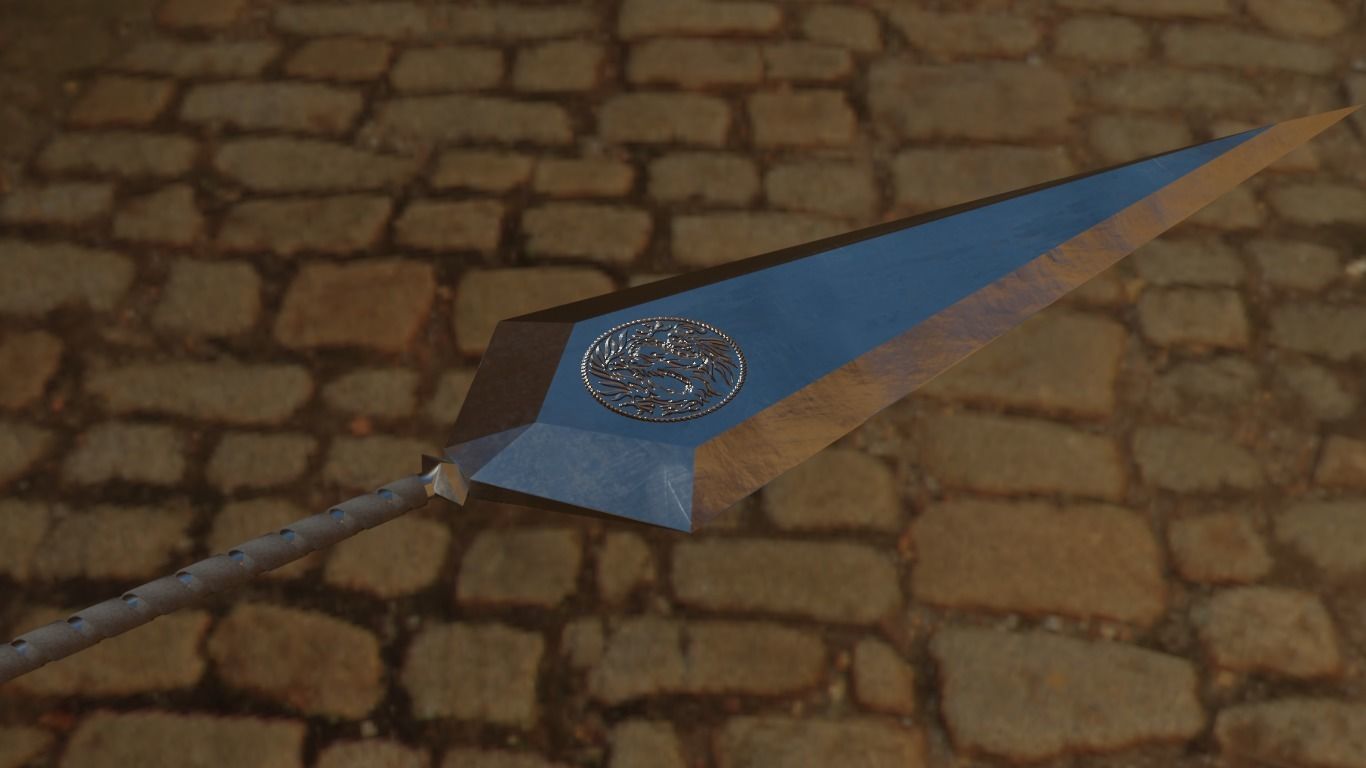 Ninja Kunai Low-poly 3D model_17