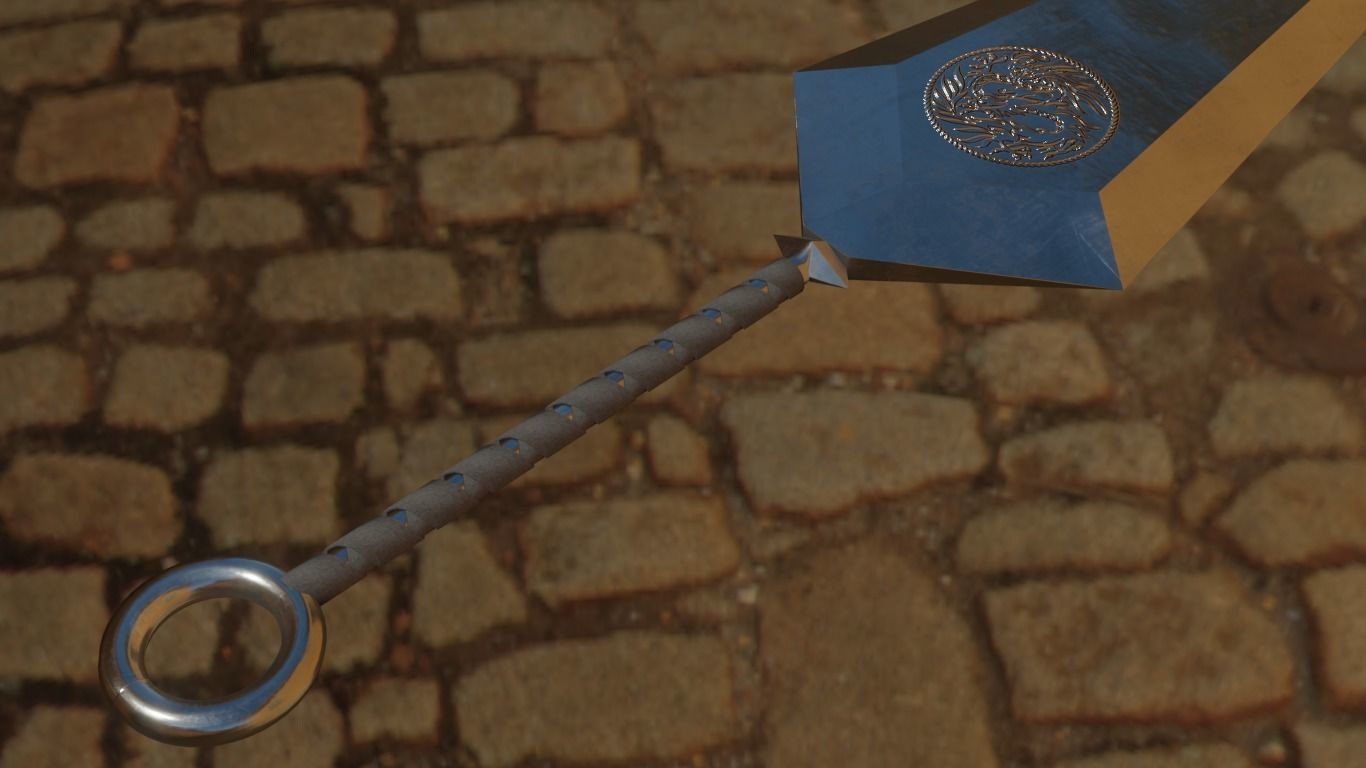 Ninja Kunai Low-poly 3D model_20