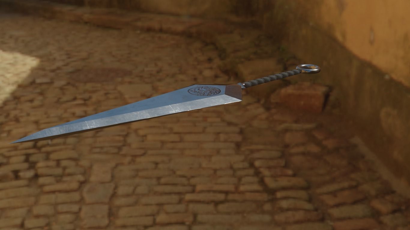 Ninja Kunai Low-poly 3D model_19