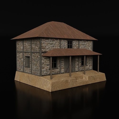 The Medieval House - Game Ready Medieval House -  Low-poly 3D model