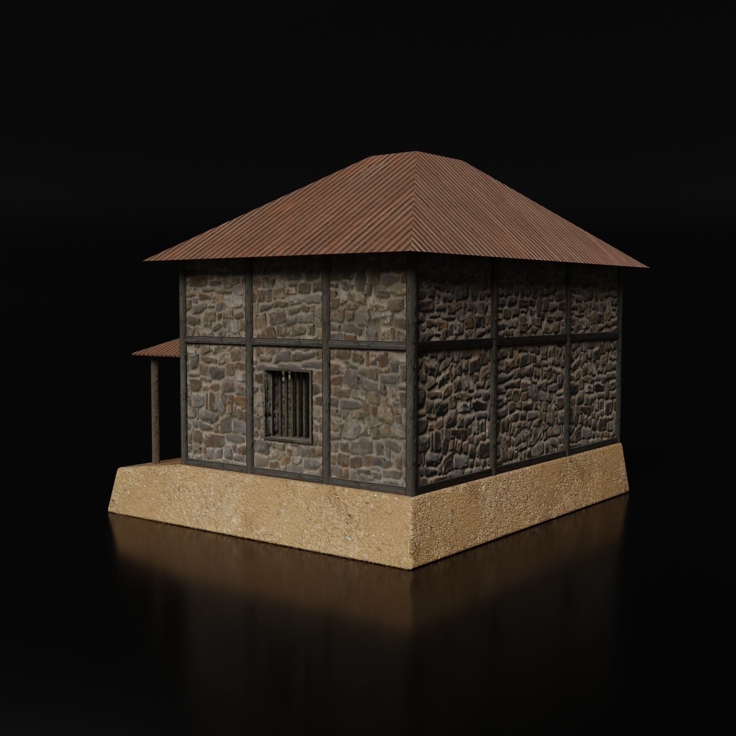 The Medieval House - Game Ready Medieval House - Low-poly 3D model_3