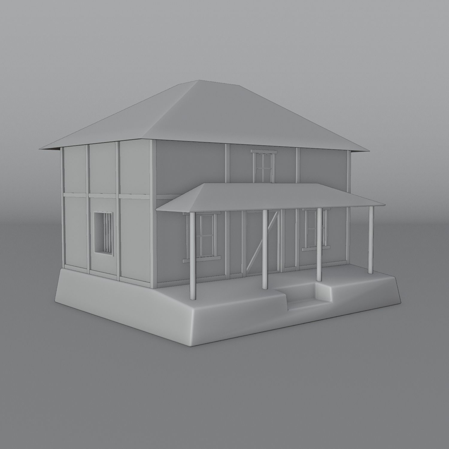The Medieval House - Game Ready Medieval House - Low-poly 3D model_4