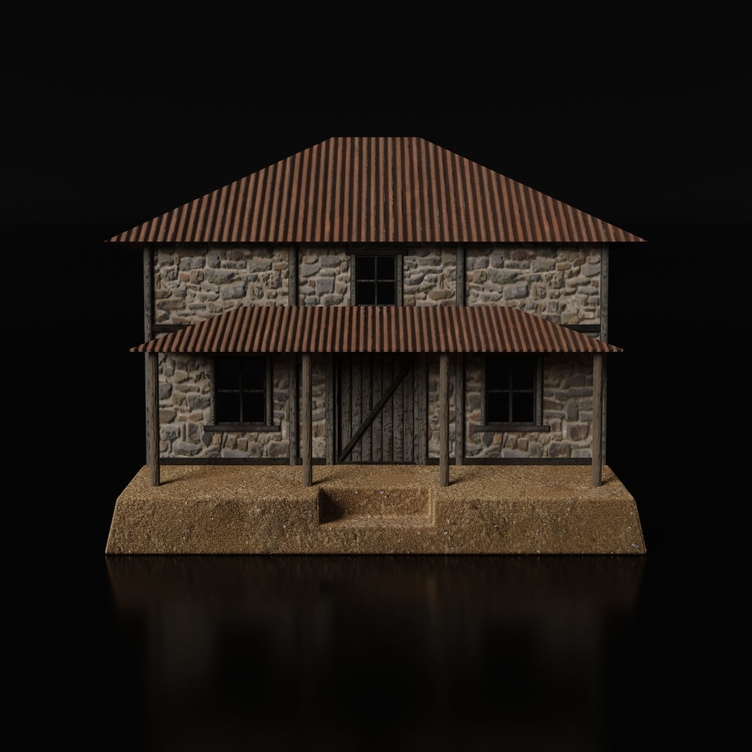 The Medieval House - Game Ready Medieval House - Low-poly 3D model_1