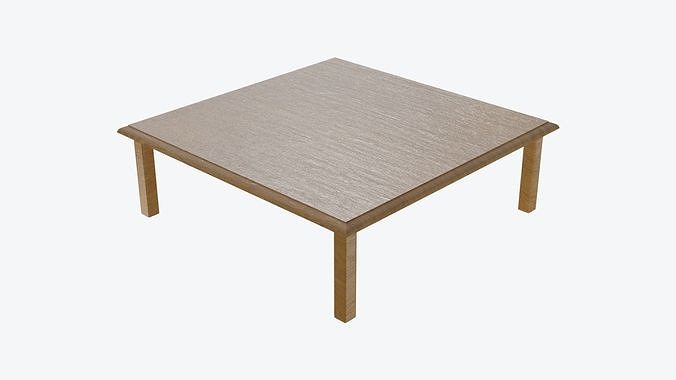 Wood Coffee Table -  Archviz - Interior Exterior Design Low-poly 3D model