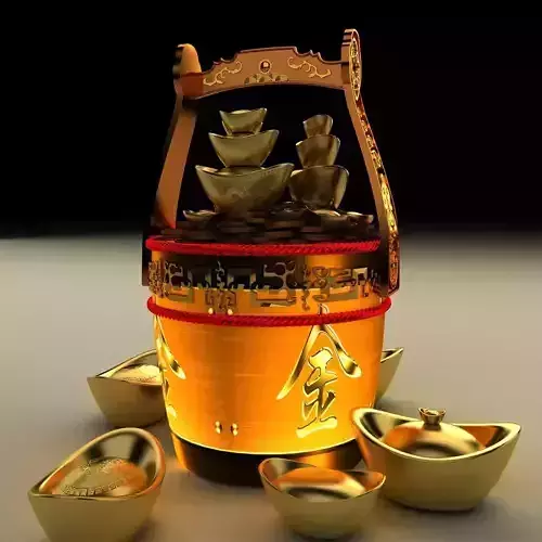 Chinese gold Ingot bucket