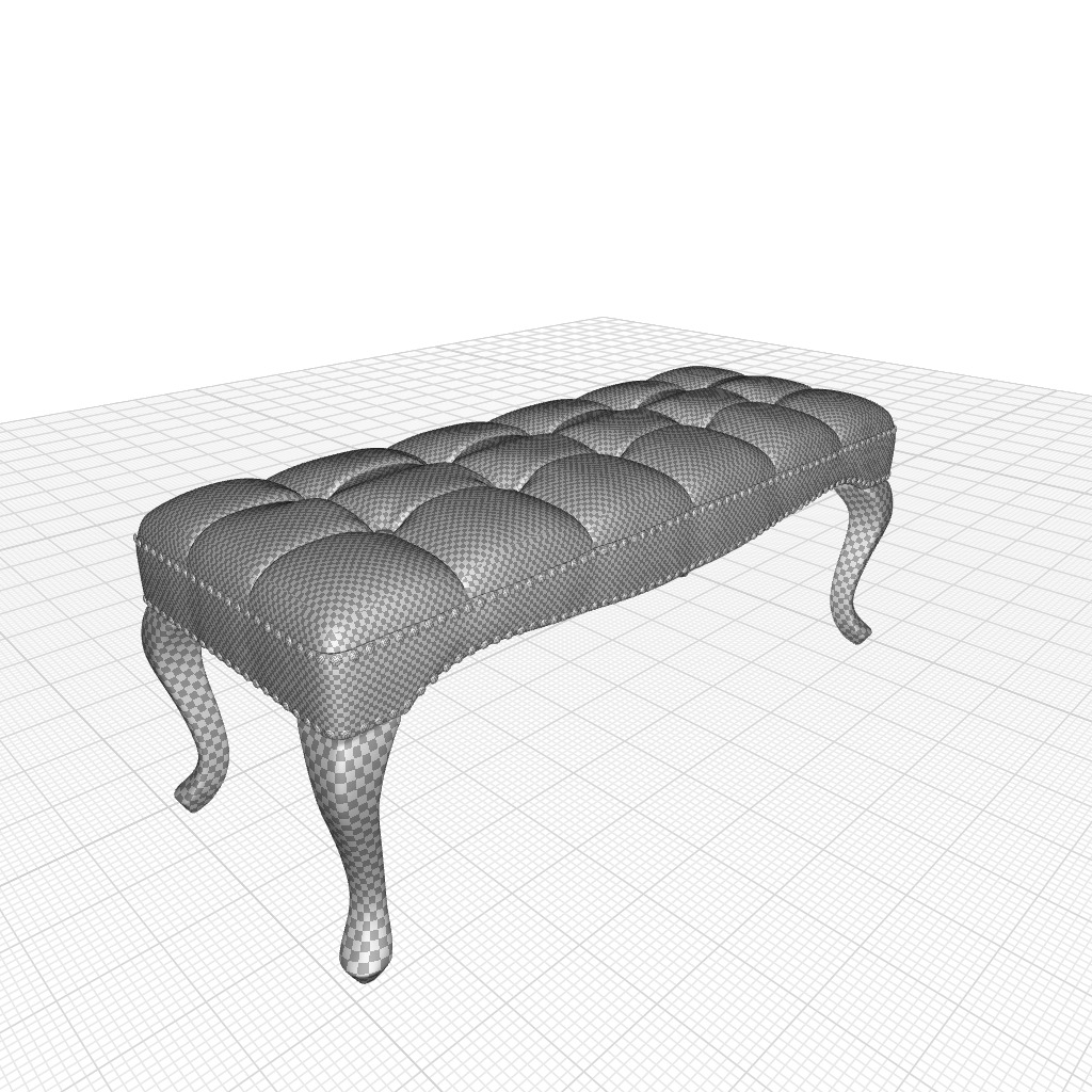 Metheny Bench Long Chair 3D model_1