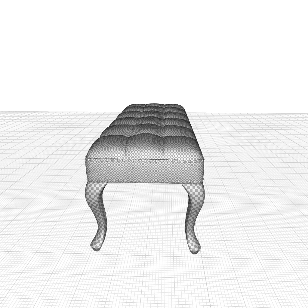 Metheny Bench Long Chair 3D model_4