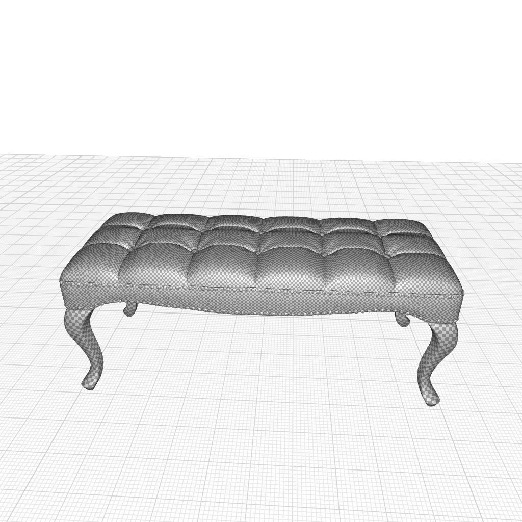 Metheny Bench Long Chair 3D model_2