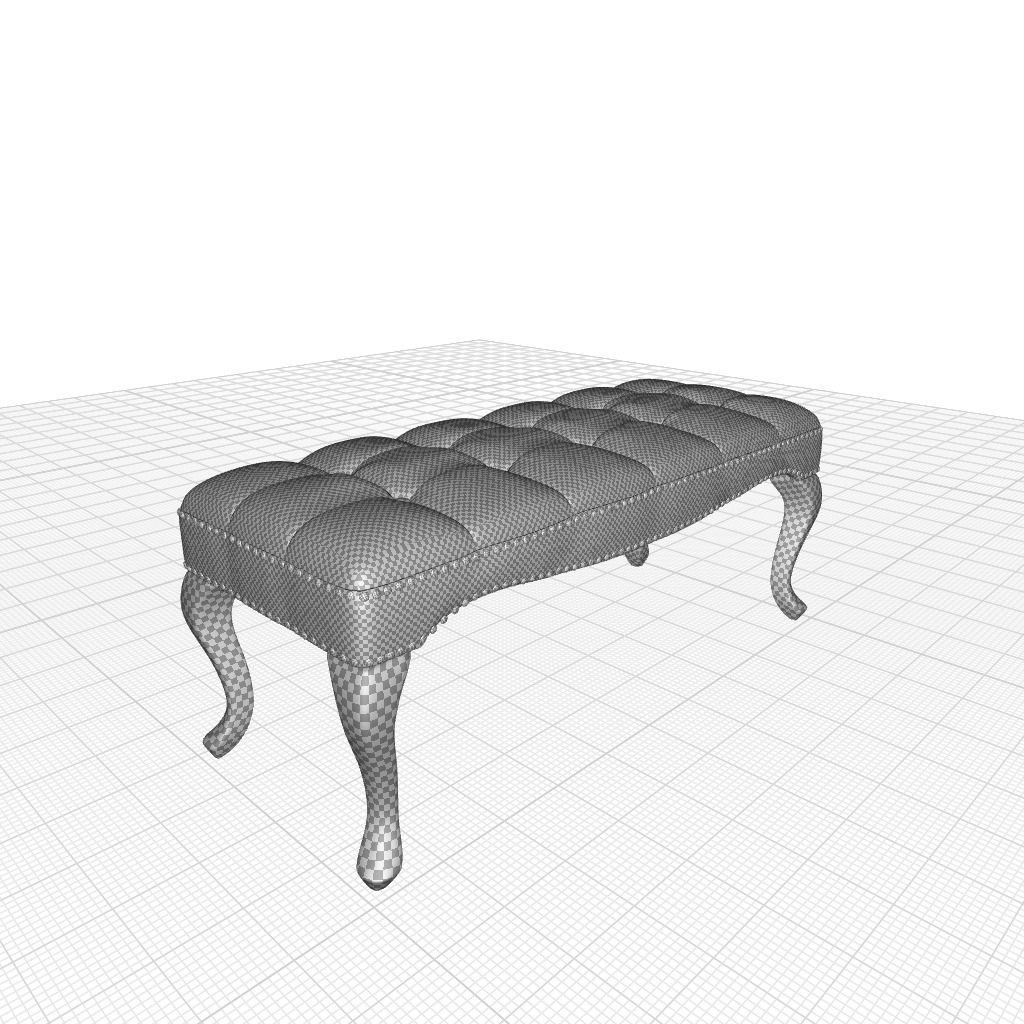 Metheny Bench Long Chair 3D model_5