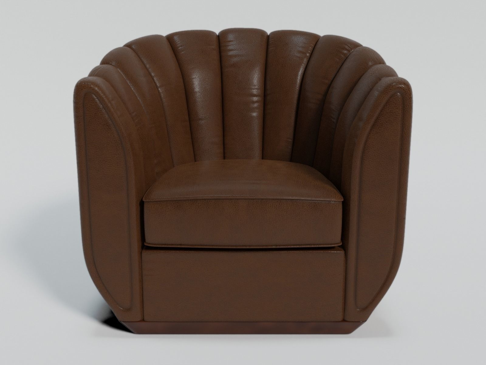 Armchair swivel chair leather 3D model_1