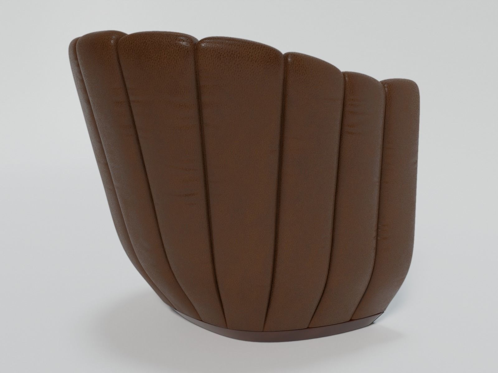 Armchair swivel chair leather 3D model_3