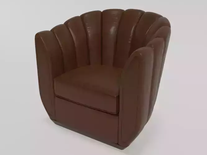 Armchair swivel chair leather 3D model